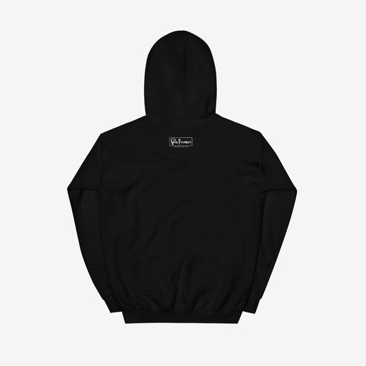 Egor Letov hoodie with Русское поле экспериментов album artwork by Grazhdanskaya Oborona. Back side. From www.egorletov..com