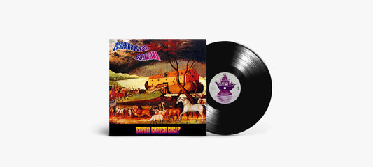 Vinyl record of 'Zachem snyatsya sny?' by Yegor Letov and Grazhdanskaya Oborona band, featuring psychedelic cover art and post-punk aesthetics